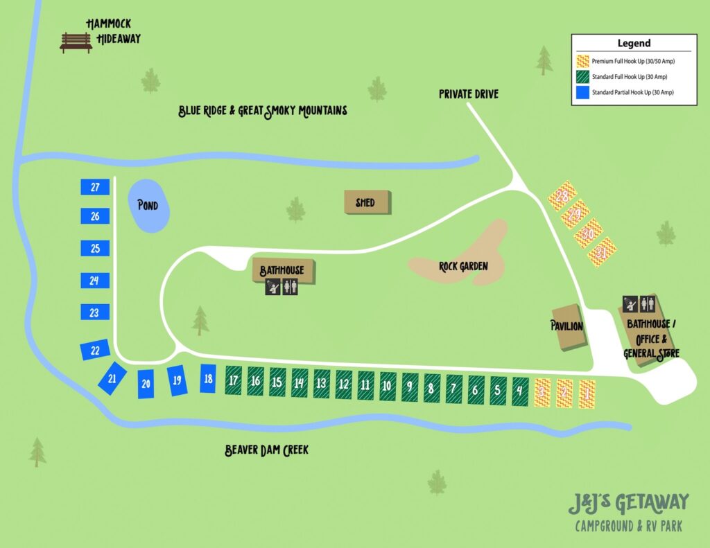 Camp Map | J&J's Getaway